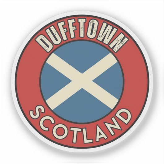 Dufftown, Scotland Sticker (Voorkant)