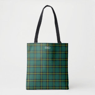 Duffy Clan Tartan Green Pset Monogram Draagtas