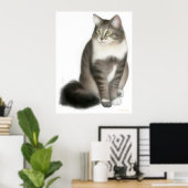 Duffy de Maine Coon Cat Print (Thuiskantoor)