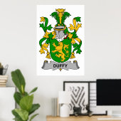 Duffy Family Crest Poster (Thuiskantoor)