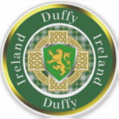 Duffy Shield & Celtic Cross gepersonaliseerd Sticker (Voorkant)