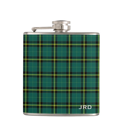 Duffy Tartan Monogram Bright Green Pset Heupfles (Voorkant)