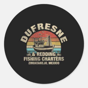 dufresne- en Redding-Vissende handvesten Ronde Sticker