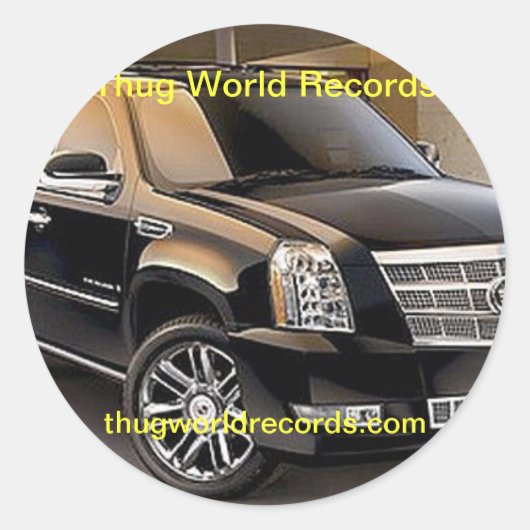 Dug world records Cadillac sticker (Voorkant)