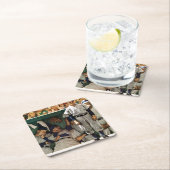 Dugout Vierkante Kartonnen Onderzetter (Insitu)