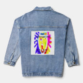 DUH😏 LK Denim – Bold Attitude Tijdloze Stijl Denim Jacket (Achterkant)