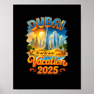 Dui Vakantie Skyline Zonsondergang Woestijn En Kam Poster