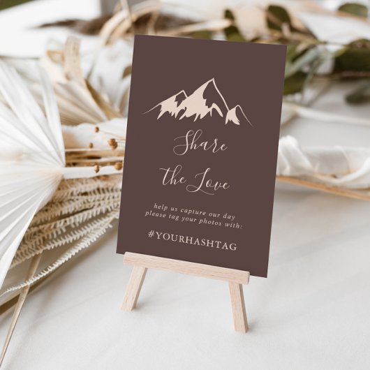 Duidelijk bergland Deel de liefdeshashtag Poster