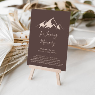 Duidelijk bergland in het liefdevol Geheugenbord Poster