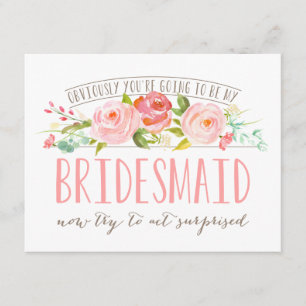 Duidelijk Bridesmaid Roos Garden Card Kaart