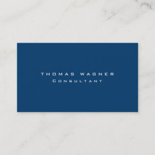 Duidelijk Eenvoudig Blauw Trendy Minimalist Visitekaartje