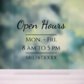 Duidelijk klein bedrijfsuren teken acryl bord (Neutraal)