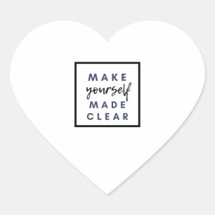 duidelijk maken hart sticker