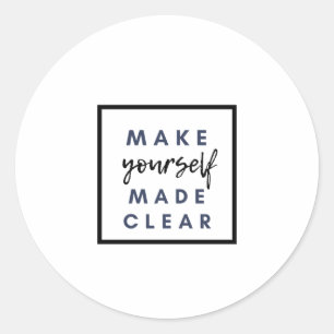 duidelijk maken ronde sticker