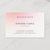 Duidelijk Stijlvol Ontwerp Roze Kleur Harmonie Lux Visitekaartje (Achterkant)