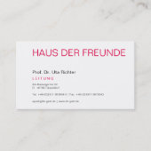 Duidelijk visitekaartje (Voorkant)