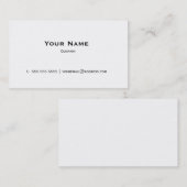 Duidelijk Wit Persoonlijk of het Visitekaartje van (Voorkant / Achterkant)
