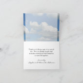 Duidelijke Blauwe Hemel Bedankkaart (Binnen)