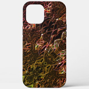 Duidelijke bruine neonspiegelstijl met flitsende l iPhone 12 pro max hoesje