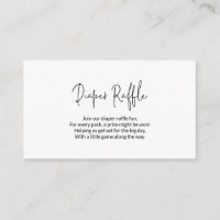 Duidelijke Eenvoudige Baby showers Luier Raffle
