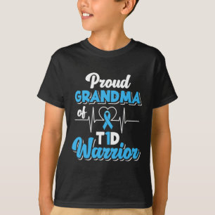 Duidelijke grootmoeder van een T1D-worstdiabetisch T-shirt