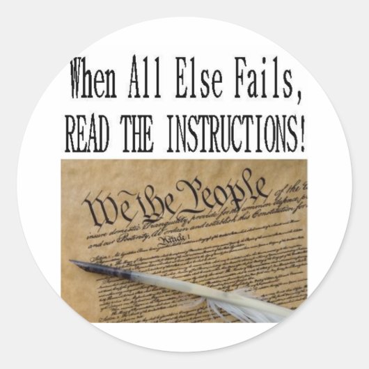 DUIDELIJKE INSTRUCTIES RONDE STICKER (Voorkant)