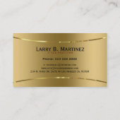 Duidelijke Metallic Faux Gold Roestvrij Staal Look Visitekaartje (Achterkant)