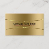 Duidelijke Metallic Faux Gold Roestvrij Staal Look Visitekaartje (Voorkant)
