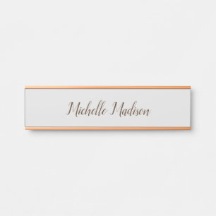 Duidelijke minimalistische moderne handschriftkall deurbordje