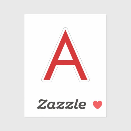 Duidelijke Moderne Witte Rode Monogram Initiaal Le Sticker (Vel)