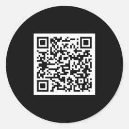 Duidelijke QR Code Elegant Scannable Professional Ronde Sticker