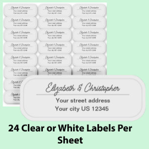 Duidelijke retouradres aangepaste transparante lab sticker