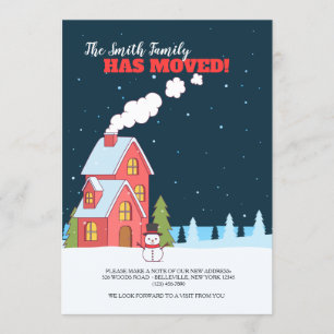 Duidelijke Winter Night Moving Aankondiging