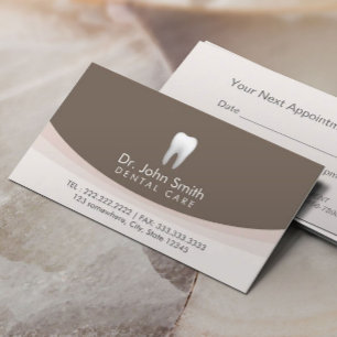 Duidelijke Witte Tooth Professionele Benoeming van Afsprakenkaartje