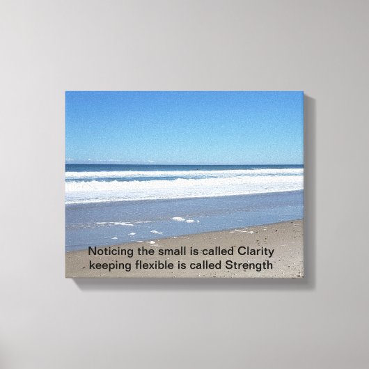 Duidelijkheid en kracht Ocean Beach Capture Canvas Afdruk (Voorkant)
