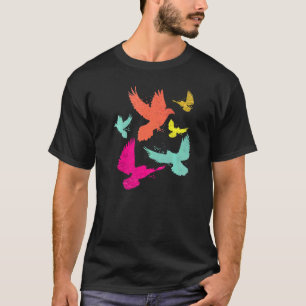 Duif Duiven Dier Duiven Racer Duiven Kleurrijke D T-shirt