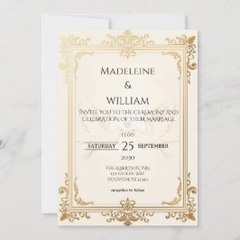Duif Elegante Luxe Gouden Huwelijk Save The Date