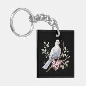 Duif en Bloemhart Sleutelhanger (Voorkant Links)
