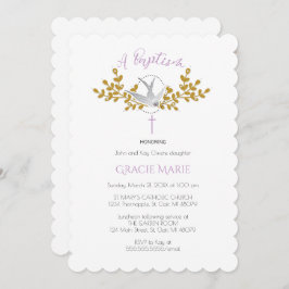 Duif en Kruis Doop Uitnodiging {Meisje}