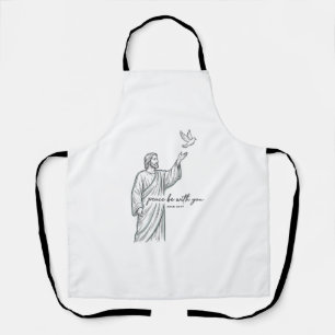 Duif Heb Vrede Met U Christelijk Vintage T-shirt Schort