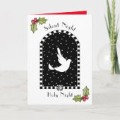 Duif in besneeuwde hemel kerst Kaart (Voorkant)