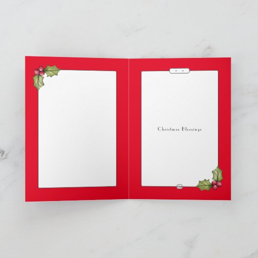 Duif in besneeuwde hemel kerst Kaart (Binnen)