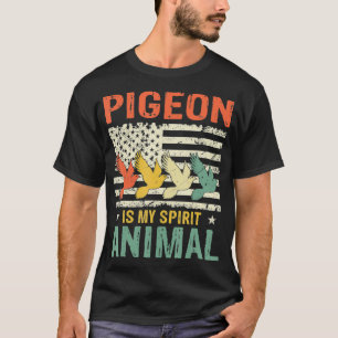 duif is mijn dikke dikke Amerikaanse vlag T-shirt