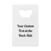 Duif met Cross Credit Kaart Bottle Opener Kredietkaart Flessenopener (Achterkant)