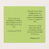 Duif met Cross Forest groen verticaal gevouwen Visitekaartjes (Binnenkant ongevouwen)