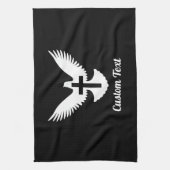 Duif met Kruishanddoek Theedoek (Verticaal)