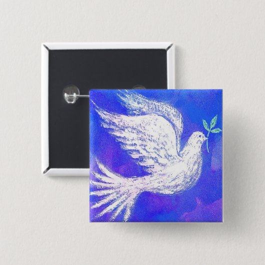 Duif met Olive Branch Button (Voorkant /achterkant)