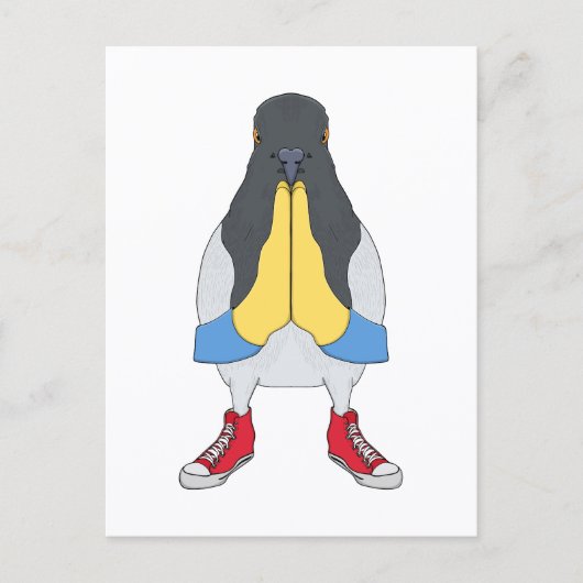 Duif met Schoenen Briefkaart (Voorkant)