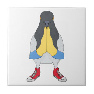 Duif met Schoenen Tegeltje