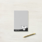 Duif met sleutel post-it® notes (Op bureau)